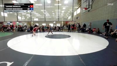 120 lbs Cons. Round 3 - Daphne Krenelka, 7B FGC vs Hunter Edmondson, Lakeland Wrestling Club