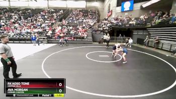 6A 155 lbs Quarterfinal - Fa`aoso Tone, Copper Hills vs Ava Morgan, Corner Canyon