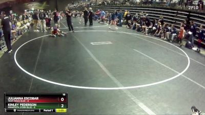 58 lbs Quarterfinals (8 Team) - Julianna Escobar, Team Texas Blue vs Kinley Pederson, Minnesota Storm Blue