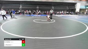 132 lbs Round Of 16 - Benjamin Kohler, Wasatch vs Jonathon Romero, Volcano Vista