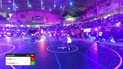 144 lbs Quarterfinal - Cooper Ritz, Kearney Matcats vs Talon Verbeck, Maize WC