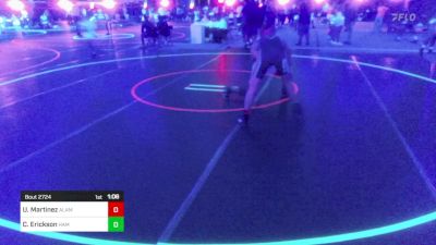 144 lbs Quarterfinal - Uriah Martinez, Alamosa Wrestling vs Chaz Erickson, Hammers