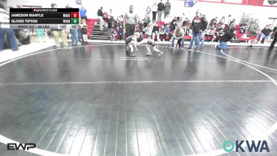 49 lbs Consolation - Jameson Mantle, Wagoner Takedown Club vs Oliver Tipton, Wyandotte Youth Wrestling