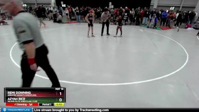 90 lbs Semifinal - Azyah Rice, Inland Elite Wrestling Club vs Remi Downing, Greater Heights Wrestling