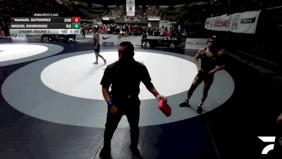 Champ. Round 3 - Manuel Gutierrez, Selma High School Wrestling vs Miguel Rodriguez, North Coast Grapplers