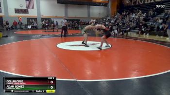 157 lbs Semifinal - Collin Cole, Prairie, Cedar Rapids vs Adam Gomez, Iowa City, West