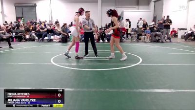 136 lbs Round 1 (6 Team) - Fiona Ritches, Misfits Strength vs Juliana VanSlyke, Finger Lakes Elite