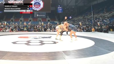 130 lbs Cons. Sub-rd Of 32 - Isabelle Singer, Illinois vs Nicole Valle Zapien, Oregon