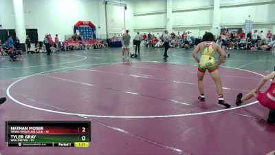 132 lbs Round 6 (10 Team) - Nathan Moser, Viking Wrestling Club vs Tyler Gray, Wellington