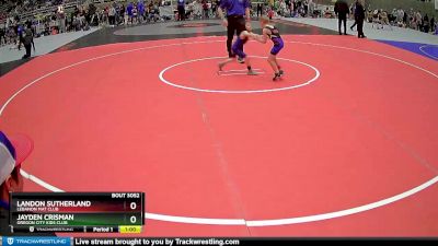 45 lbs Quarterfinal - Jayden Crisman, Oregon City Kids Club vs Landon Sutherland, Lebanon Mat Club