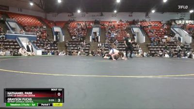 140 lbs Champ. Round 1 - Nathaniel Park, Level Up Wrestling Center vs Grayson Fuchs, Detroit Catholic Central