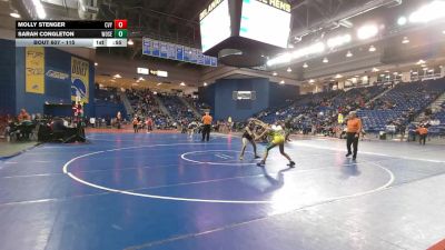 115 lbs Cons. Round 5 - Molly Stenger, Cumberland Valley vs Sarah Congleton, Woodbridge Senior