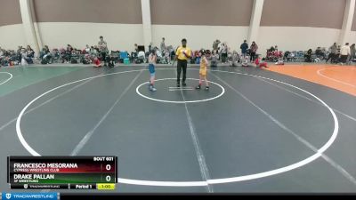 67 lbs Cons. Semi - Francesco Mesorana, Cypress Wrestling Club vs Drake Pallan, 3F Wrestling