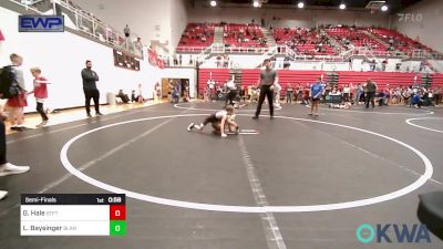 46 lbs Semifinal - Grayson Hale, Standfast vs Luke Baysinger, Blanchard Youth Wrestling Club