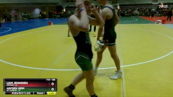 125 lbs Cons. Round 1 - Liam Jennissen, Staples vs Hayden Heim, St. Charles