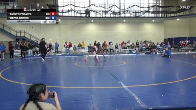 138 lbs Semifinal - Evelyn Phillips, Southeastern Community College vs Olivia Brown, North Iowa Area CC