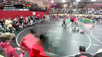 126 lbs Champ. Round 1 - Mateo Sanchez, 208 Badgers Wrestling Club vs Calvin Ulrich, Fighting Squirrels Wrestling Club