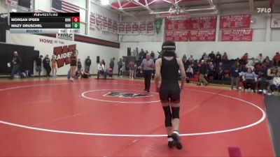 JV-1 lbs Round 1 - Mazy Druschel, Vinton-Shellsburg vs Morgan Ipsen, Iowa Valley, Marengo