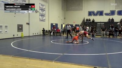 141 lbs Quarterfinal - Mitchell Miller, Lassen College vs Alexander Lopez, Sacramento City College