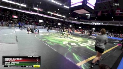 Girls 100 lbs Cons. Round 2 - Skadi Carman, Richland (Girls) vs Genesis Cambron, Hanford (Girls)