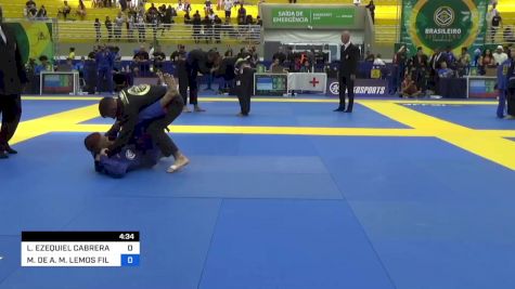 LAUTARO EZEQUIEL CABRERA vs MAURÍCIO DE A. M. LEMOS FILHO 2023 Brasileiro Jiu-Jitsu IBJJF