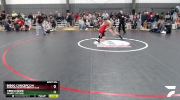 100-106 lbs Quarterfinal - Diego Concepcion, Thurston County Wrestling Club vs Taven Deck, Cowboy Mat Club