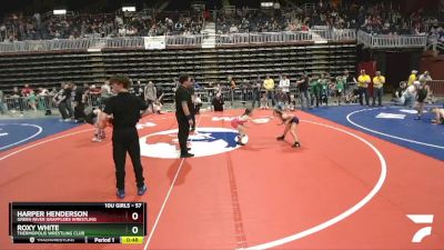 57 lbs 1st Place Match - Harper Henderson, Green River Grapplers Wrestling vs Roxy White, Thermopolis Wrestling Club