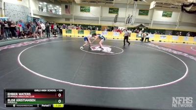 124 lbs Quarterfinal - Elise Kristiansen, Imperials vs Ember Waters, Dickinson Wrestling Club