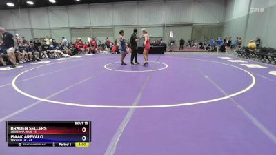 126 lbs Quarters & 1st Wb (16 Team) - Braden Sellers, Louisiana Blue vs Isaak Arevalo, Texas Blue