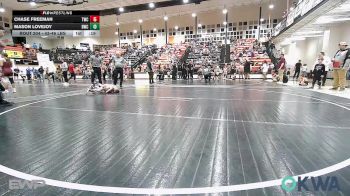 43-46 lbs Rr Rnd 1 - Chase Freeman, Tahlequah Wrestling Club vs Mason Lovejoy, Bartlesville Wrestling Club