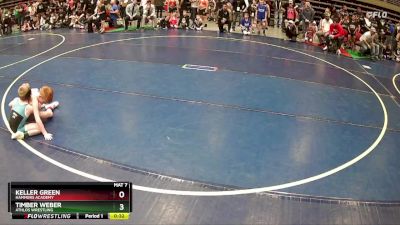 74 lbs Cons. Round 2 - Timber Weber, Athlos Wrestling vs Keller Green, Hammers Academy