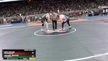 D4-215 lbs Champ. Round 1 - Seth Miller, White Pigeon HS vs Michael Bouche, Manistique HS