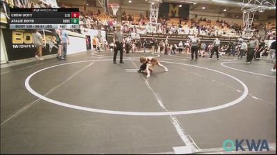 58-61 lbs Rr Rnd 5 - Crew Doty, Lexington Wrestling Club vs Atalie Boyd, Keystone Kids Wrestling Club