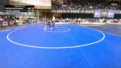 Girls 3A 130 lbs Cons. Round 3 - Nicole Valle Zapien, Hermiston (Girls) vs Brynja Arnesen, Kelso (Girls)