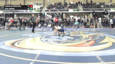 106 lbs Consolation - Christian Benevides, Toll Gate vs Alex Gemma, Bishop Hendricken