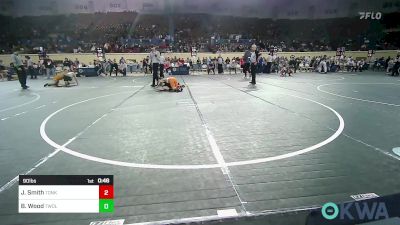 90 lbs Consi Of 4 - Jared Smith, Tonkawa Takedown Club vs Bayless Wood, TWolves Youth Wrestling