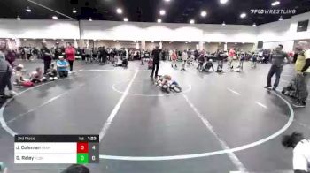 56 lbs 3rd Place - Jayden Coleman, Panhandle Allstars: JR vs Garrett Raley, Florida Scorpions