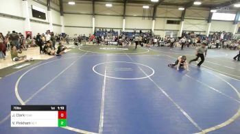 70 lbs Semifinal - Jordin Clark, Fearless WC vs Vinni Pinkham, AZ Tilters