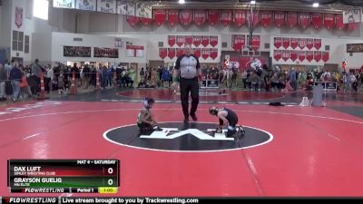 50 lbs Quarterfinal - Grayson Guelig, MN Elite vs Dax Luft, Simley Wresting Club