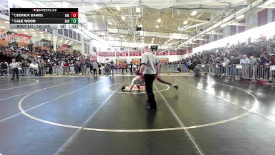 120 lbs Quarterfinal - Cedrick Daniel, Arlington vs Cale Wood, Haverhill