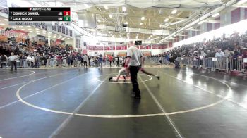 120 lbs Quarterfinal - Cedrick Daniel, Arlington vs Cale Wood, Haverhill