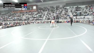 65 kg Quarters - Bella Williams, Iowa Womens Wrestling Club vs Kaiulani Garcia, Cowgirls Wrestling Club