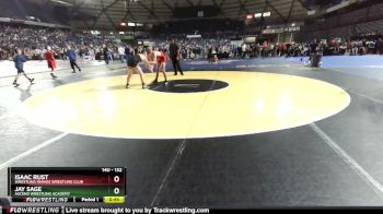 132 lbs Cons. Round 2 - Isaac Rust, Wrestling Rhinos Wrestling Club vs Jay Sage, Ascend Wrestling Academy