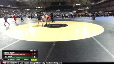 132 lbs Cons. Round 2 - Isaac Rust, Wrestling Rhinos Wrestling Club vs Jay Sage, Ascend Wrestling Academy