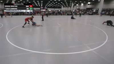 106 lbs Cons. Sub-rd Of 32 - Joshua Bratten, Big Game Wrestling Club vs Cole Lemberg, Demolition Wrestling Club