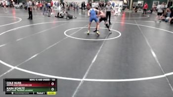 132 lbs Cons. Round 3 - Kash Schiltz, Next Level Training Academy vs Cole Nuss, Broken Bow Wrestling Cub