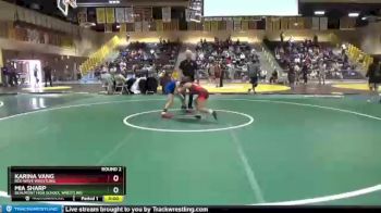 106 lbs Round 2 - Karina Vang, Red Wave Wrestling vs Mia Sharp, Beaumont High School Wrestling