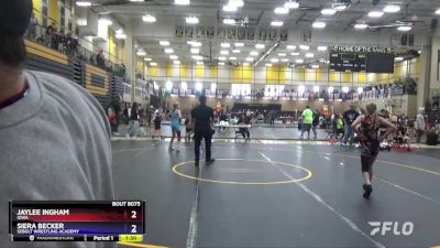 94 lbs Round 2 - Jaylee Ingham, Iowa vs Siera Becker, Sebolt Wrestling Academy