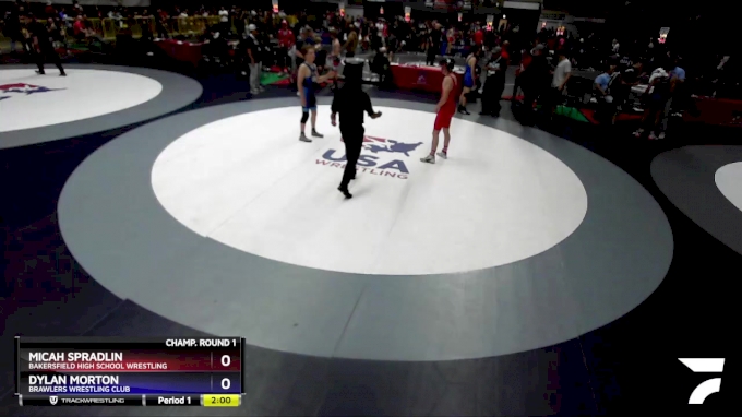 132 lbs Champ. Round 1 - Micah Spradlin, Bakersfield High School ...