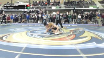 215 lbs Semifinal - Zachary Iaciofano, La Salle Academy vs Will Francis, North Providence
